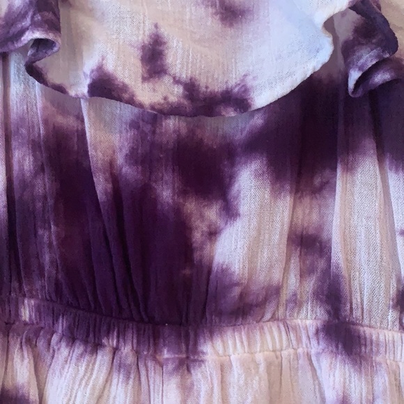 Saks Purple tie-dye romper; adjustable straps - Picture 2 of 4